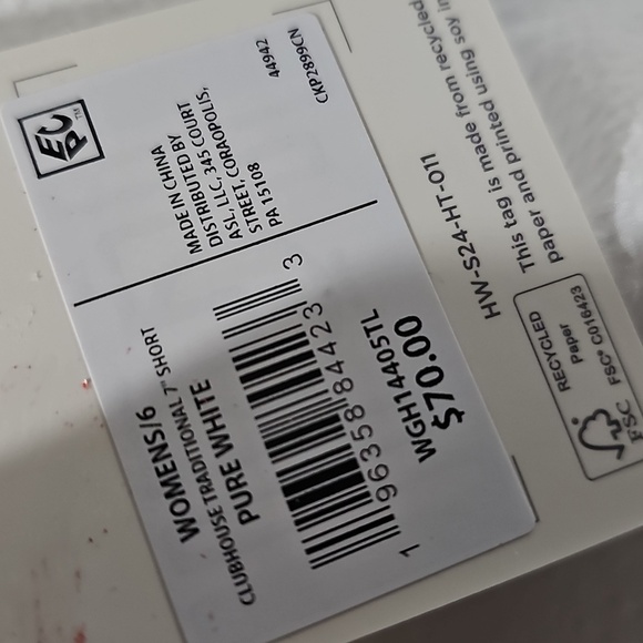 Walter Hagen High-Waisted White Textured Shorts Size 6‎ NWT - Picture 6 of 8